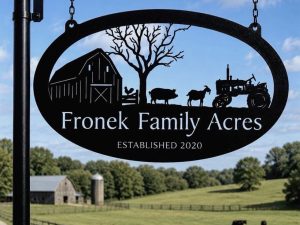 Metal Goat Sign, pig barn sign, metal farm tractor sign