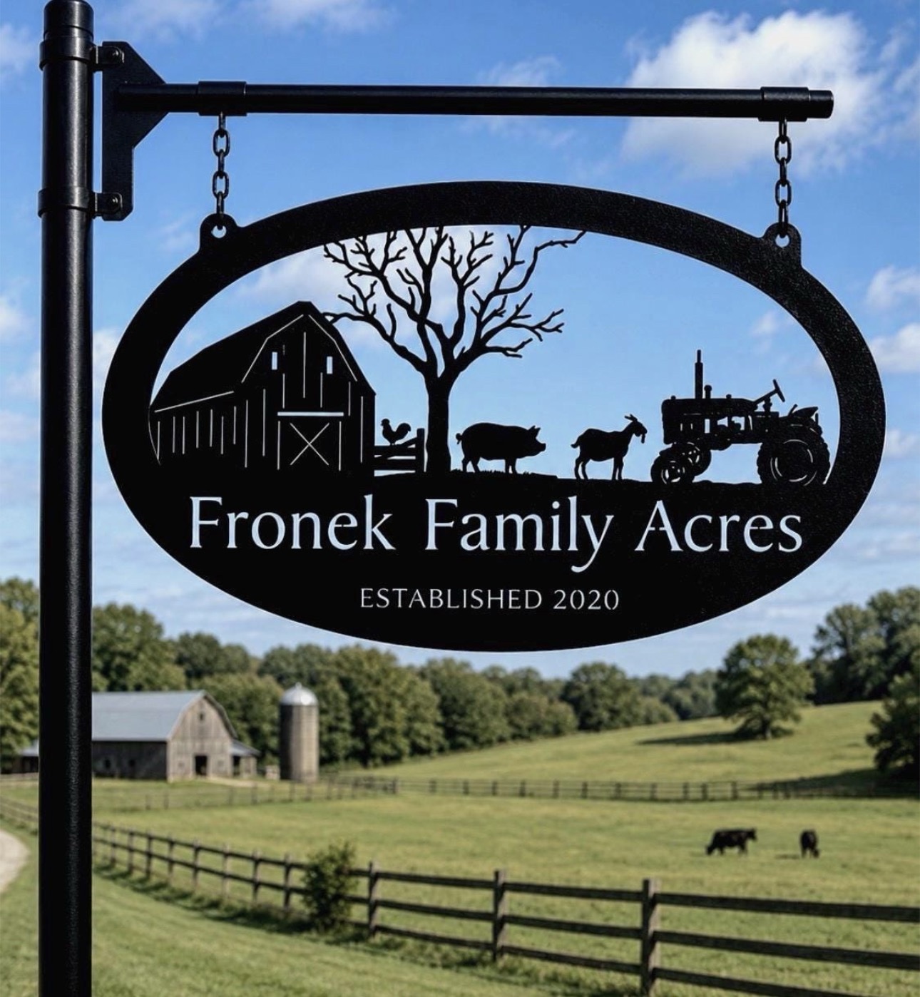 Metal Goat Sign, pig barn sign, metal farm tractor sign
