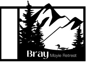 Bray metal sign in black