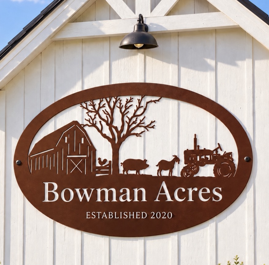 Metal Goat Sign, pig barn sign, metal farm tractor sign - Image 5