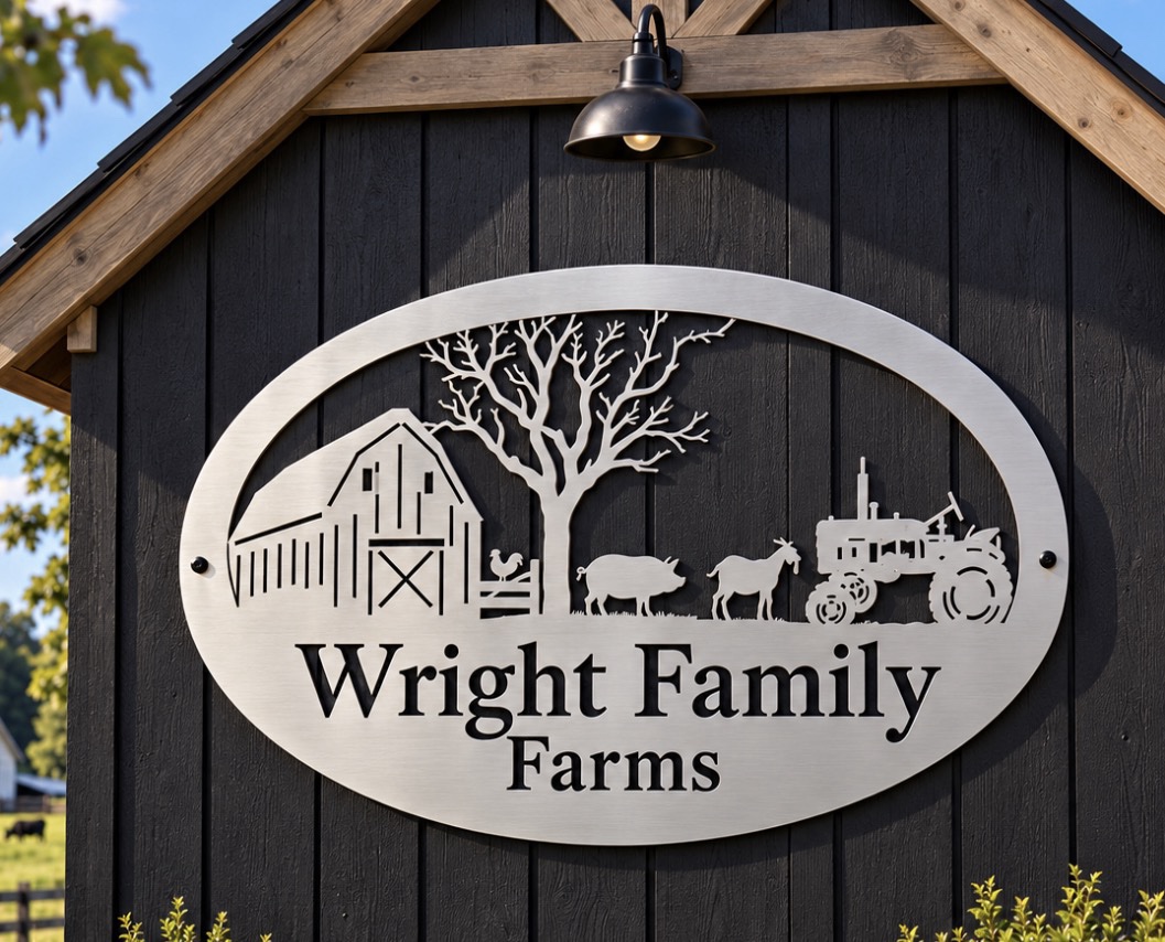 Metal Goat Sign, pig barn sign, metal farm tractor sign - Image 4