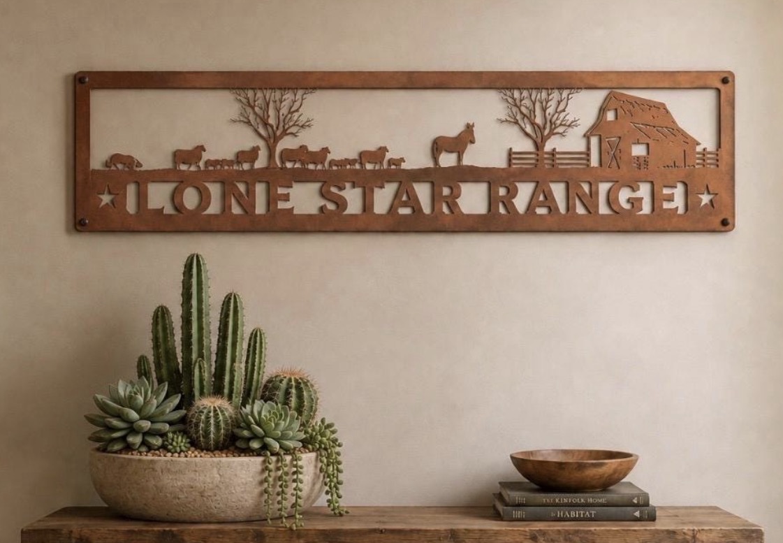 Custom Cattle Drive Metal Driveway topper or Wall Art - Image 2