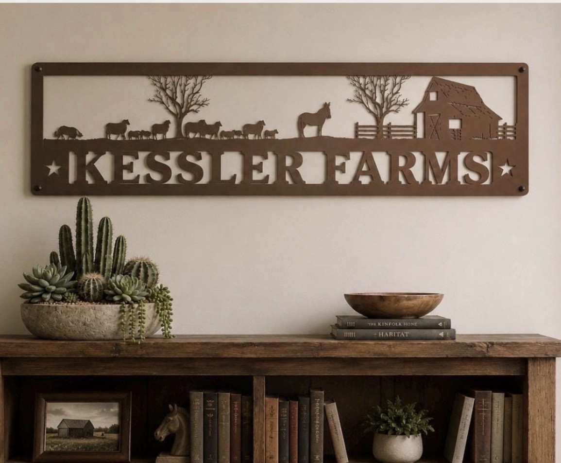 Custom Cattle Drive Metal Driveway topper or Wall Art - Image 4