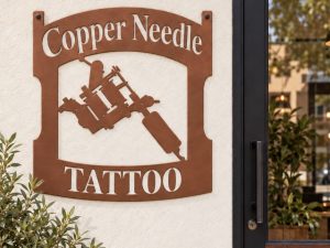 Metal Tatoo artist sign personalized , tatoo sign
