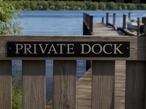 Metal PRIVATE DOCK sign