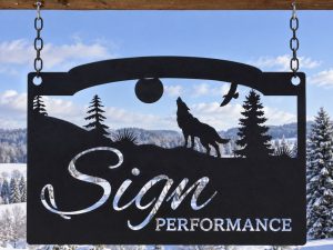 Metal Wolf sign, metal coyote personal sign, coyote custom metal sign