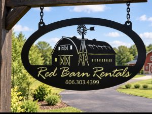 Metal Farm Sign, barn sign, metal sign with barn personalized sign