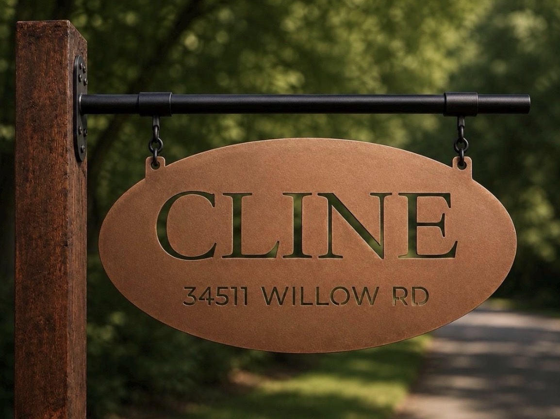 Oval METAL SIGN ,personalized metal sign, personal door sign, perfect Christmas gift - Image 5
