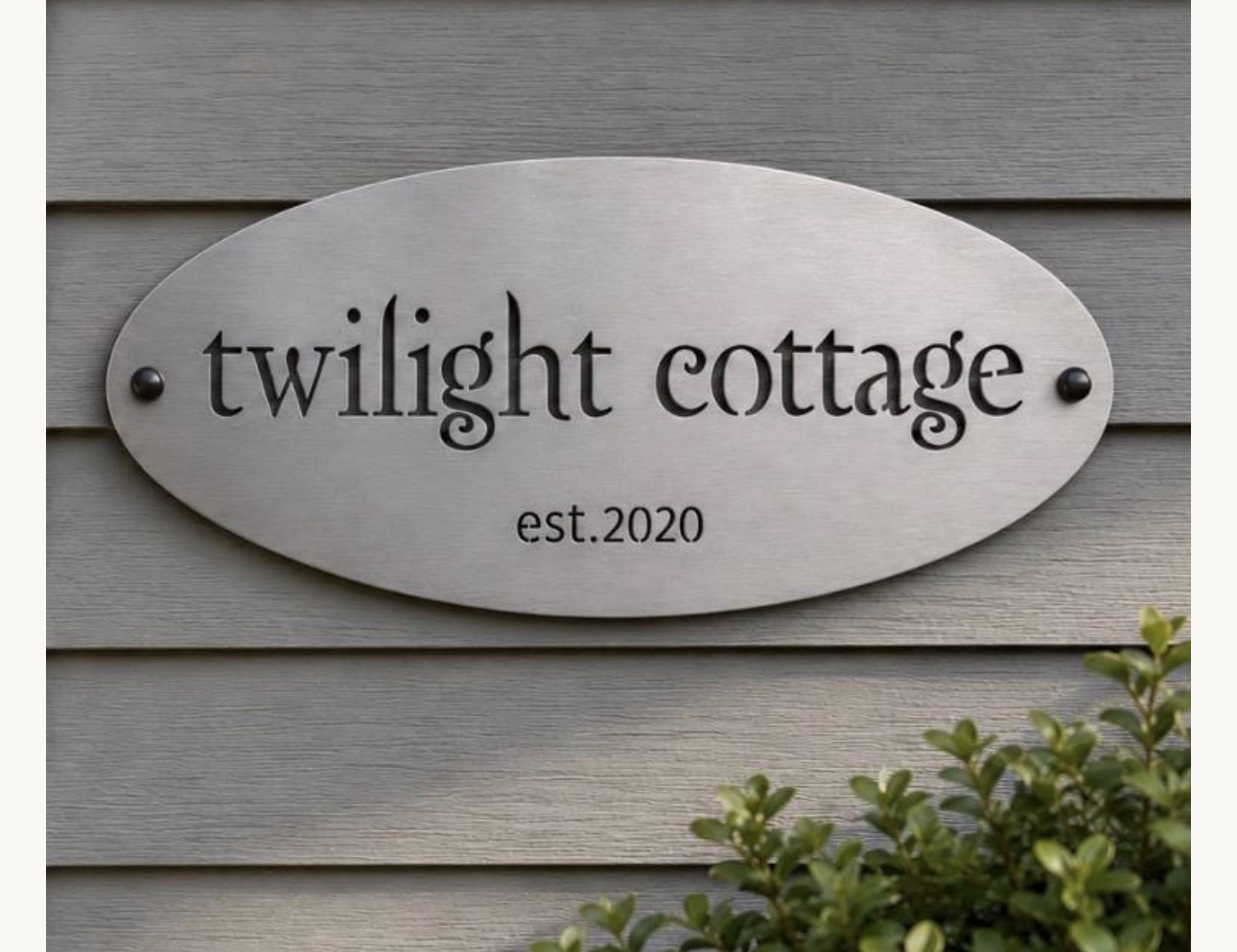 Oval METAL SIGN ,personalized metal sign, personal door sign, perfect Christmas gift - Image 3