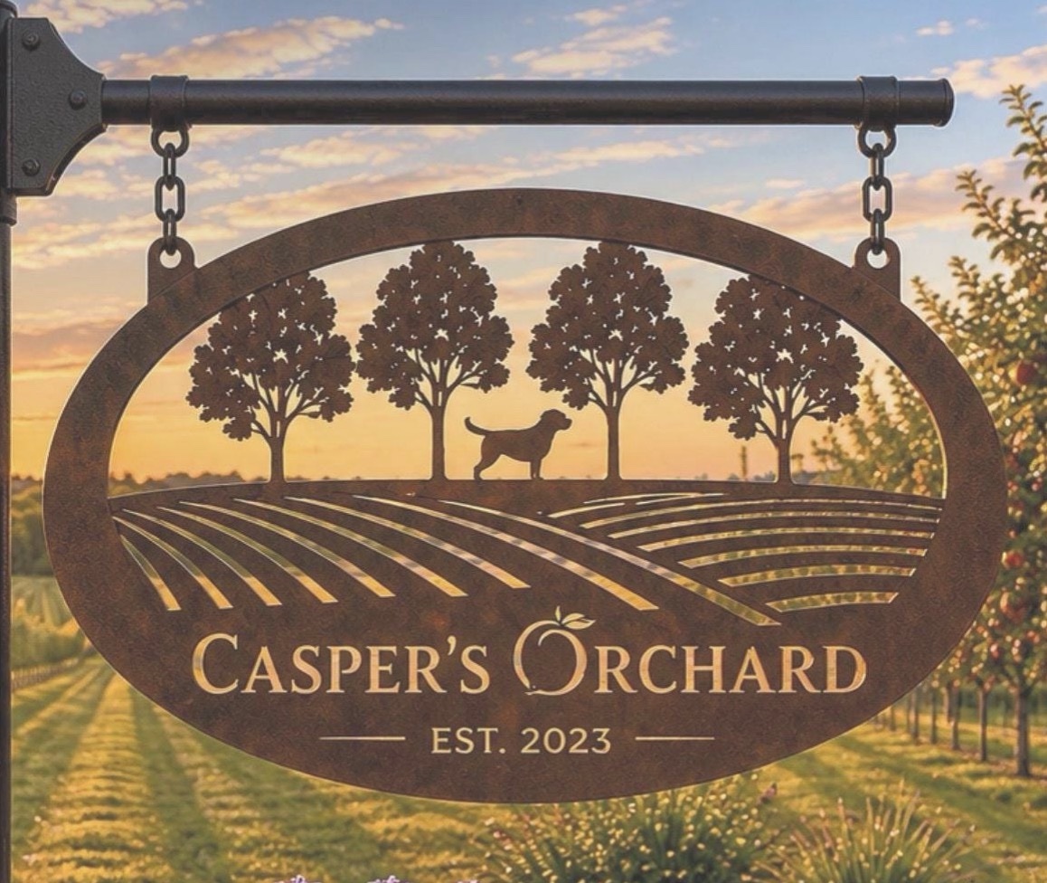 Metal Orchard Sign, peach orchard sign, Apple Orchard sign - Image 2