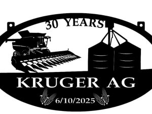 Kruger Ag custom sign in black