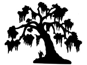 Custom metal tree for gate in black