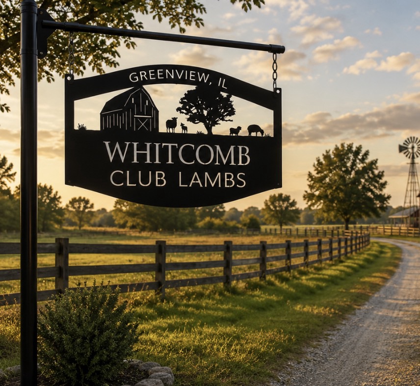 Sheep Farm sign metal custom farm animal plaque personalized livestock sign