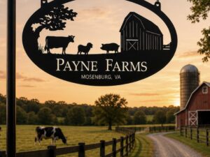 Metal SHEEP Sign, barn sheep pasture sign customized with your name