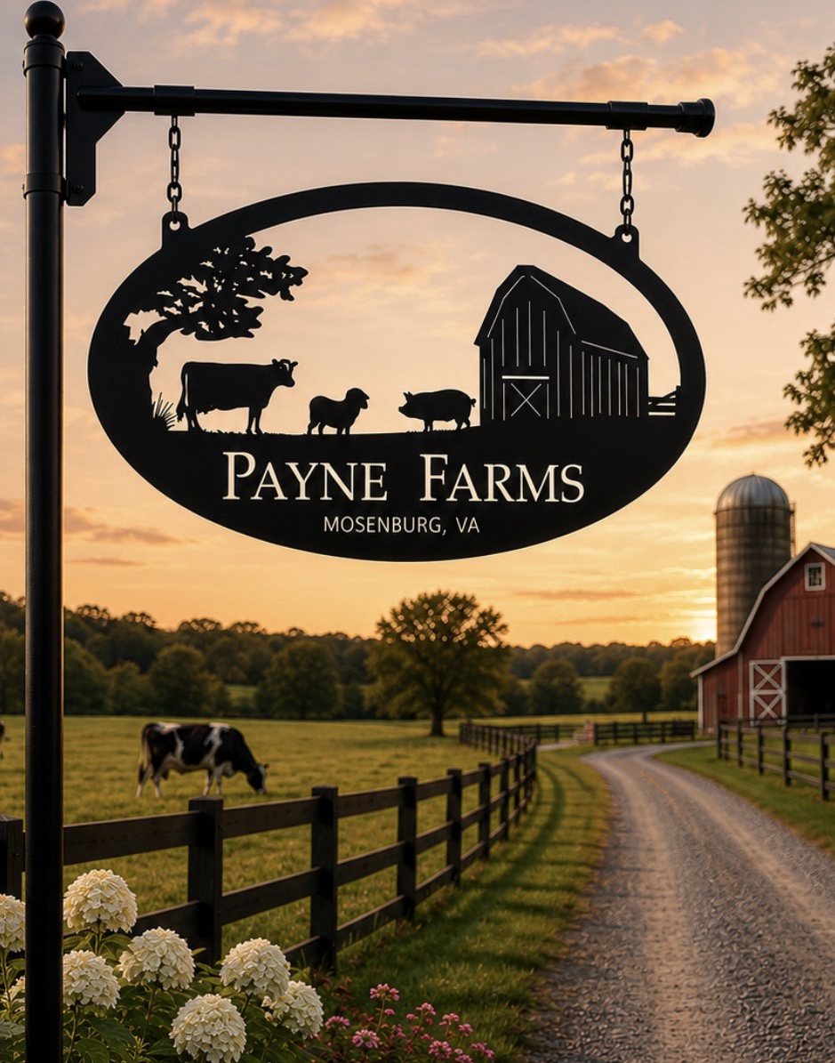 Metal SHEEP Sign, barn sheep pasture sign customized with your name