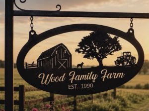Metal Farm Sign, farm sign, Barn cow calf chicken tractor sign, metal barn sign