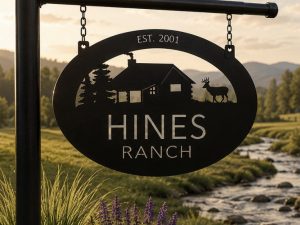 Metal CABIN SIGN, Cabin Deer sign, buck cabin sign