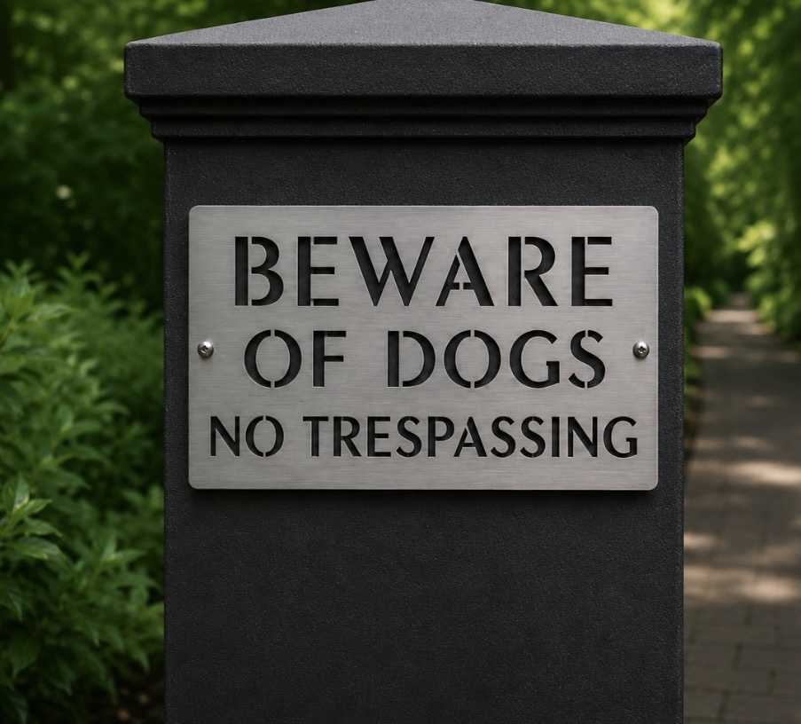 BEWARE OF DOGS No Trespassing metal Keep off sign metal warning sign - Image 6