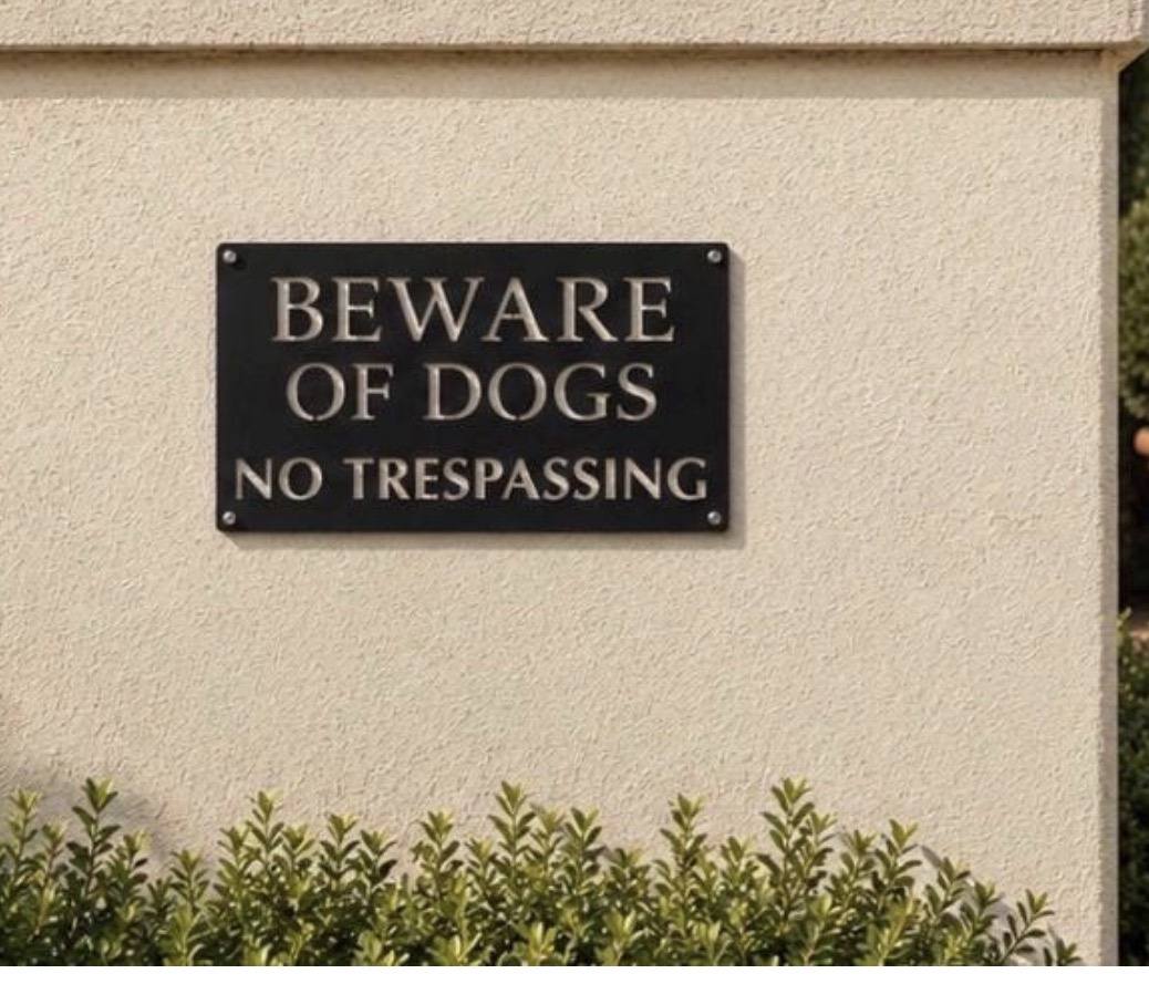 BEWARE OF DOGS No Trespassing metal Keep off sign metal warning sign - Image 4