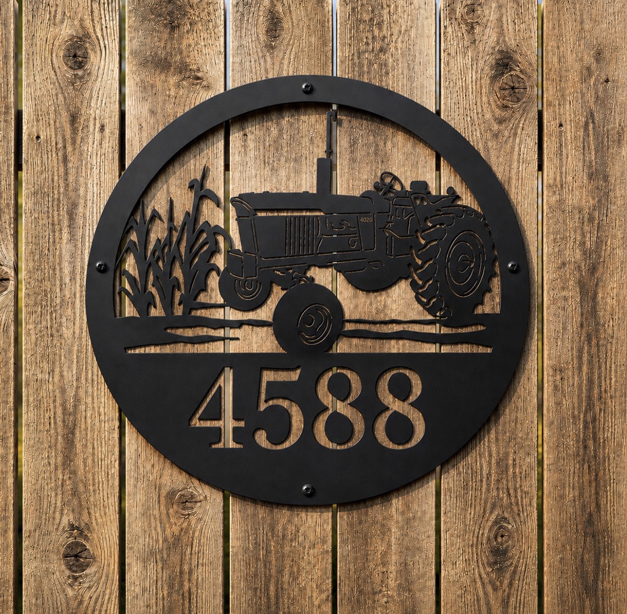 Metal 4020 farm sign ,corn stalks 4020 John Deere tractor sign CUSTOMIZED - Image 4