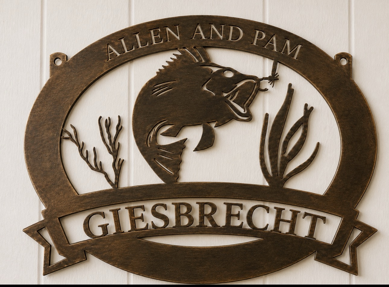 Metal sign FISH UNDERWATER scene - Image 2