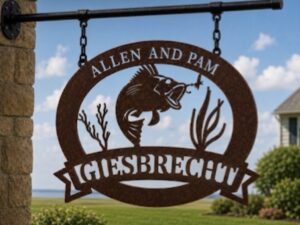 Metal sign FISH UNDERWATER  scene