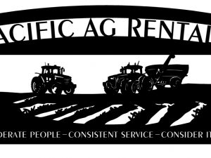 Pacific Ag farm sign in black metal with stainless backer